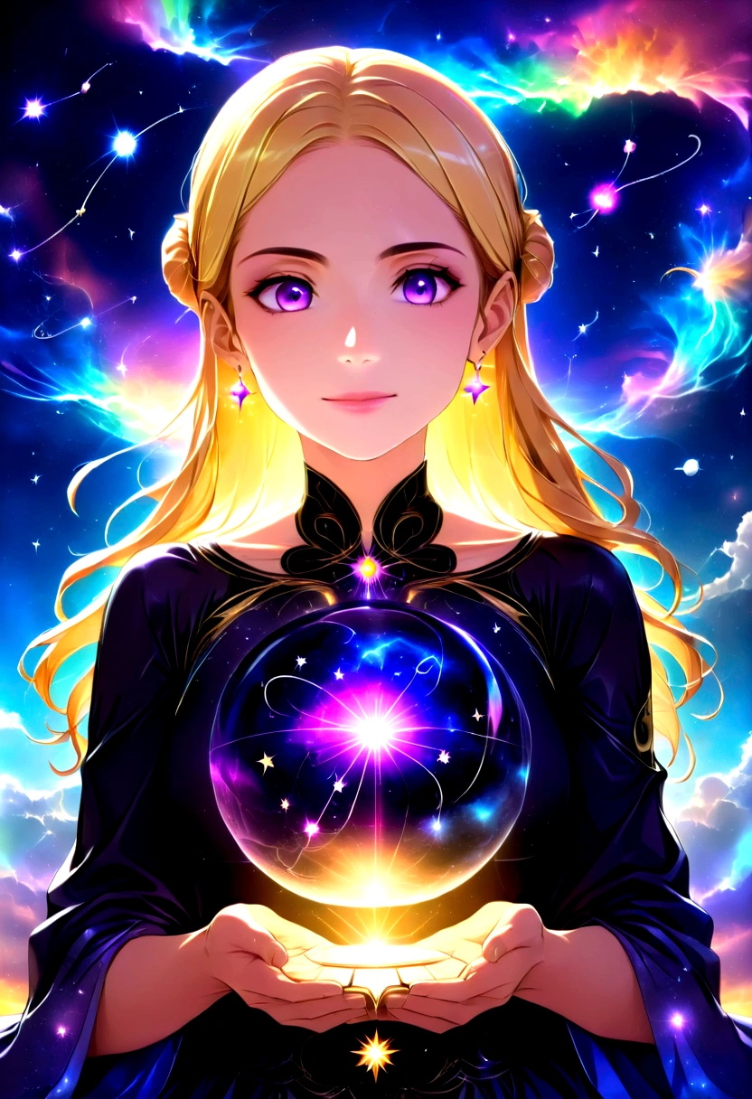 a portrait of an astrologer looking to the sky at ((libra constellation: 1.5)) in the night sky, an extraordinary beautiful woman, there is magic in her eyes divining the future from the Libra constellation, blond hair, dynamic hair style, wearing an intricate dark red dress decorated with glowing stars, she looks to the night sky seeing the ((Libra constellation in the sky: 1.5)), vibrant, Ultra-high resolution, High Contrast, (masterpiece:1.5), highest quality, Best aesthetics), best details, best quality, highres, 16k, [ultra detailed], masterpiece, best quality, (extremely detailed), Cinematic Hollywood Film, magical sky, FireMagicAI, dark novel
