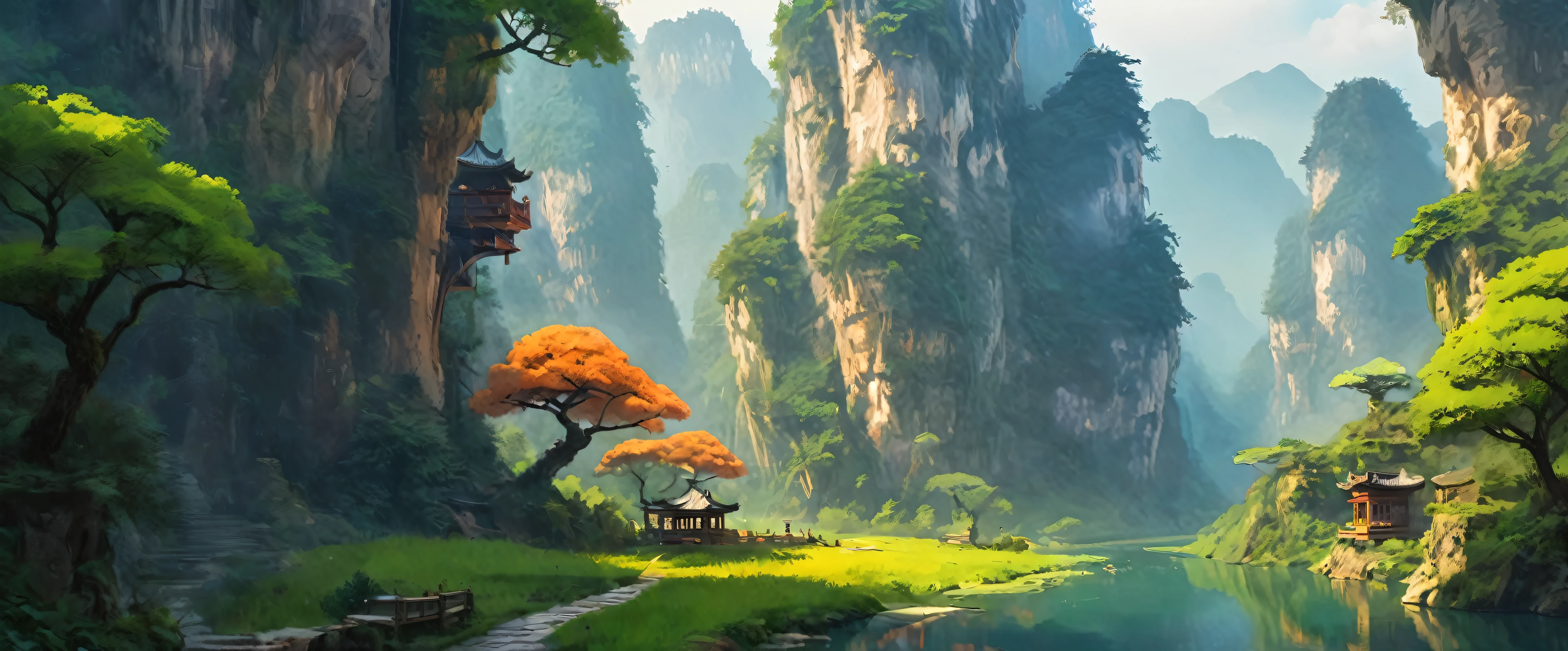 tmasterpiece,Best quality at best,high high quality,the Extremely Detailed CG Unity 8K Wallpapers,A charming dream scene in Zhangjiajie,towering trees,Glowing mushrooms and hidden fairy canyons,Creates a mysterious and captivating feeling,artstation,digital illustrations,complex,Uptrend,pastel colour,oil painted,award winning photography,bokeh,depth of fields,HDR,blooms,color difference,Reality,The is very detailed,ArtStation Trends,CGSociety trends,complex,high detal,dramaticidjourney Art
