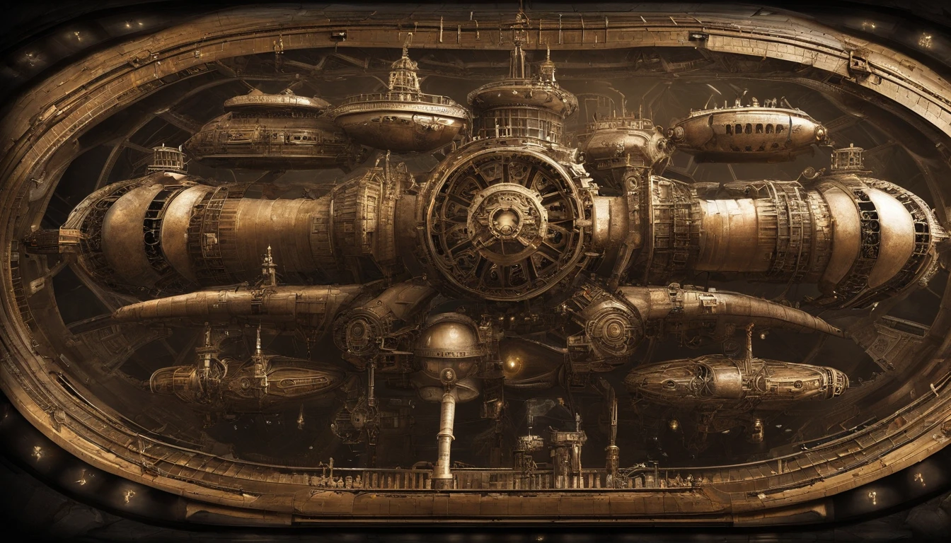 (((The space station is massively bigger than Babylon 5, but in the shape of Deep Space 9))). (((The space station has 6 O'Neal Class space stations off in 5 directions, & 1 down the middle))).There are hundreds of starships going to & fro, from the station, at any hour of the day. This station is a nod, to J. Michael Strazynski, H.G. Wells, Stanley Kubrick, & Benjamin Franklin, Jules Verne.
