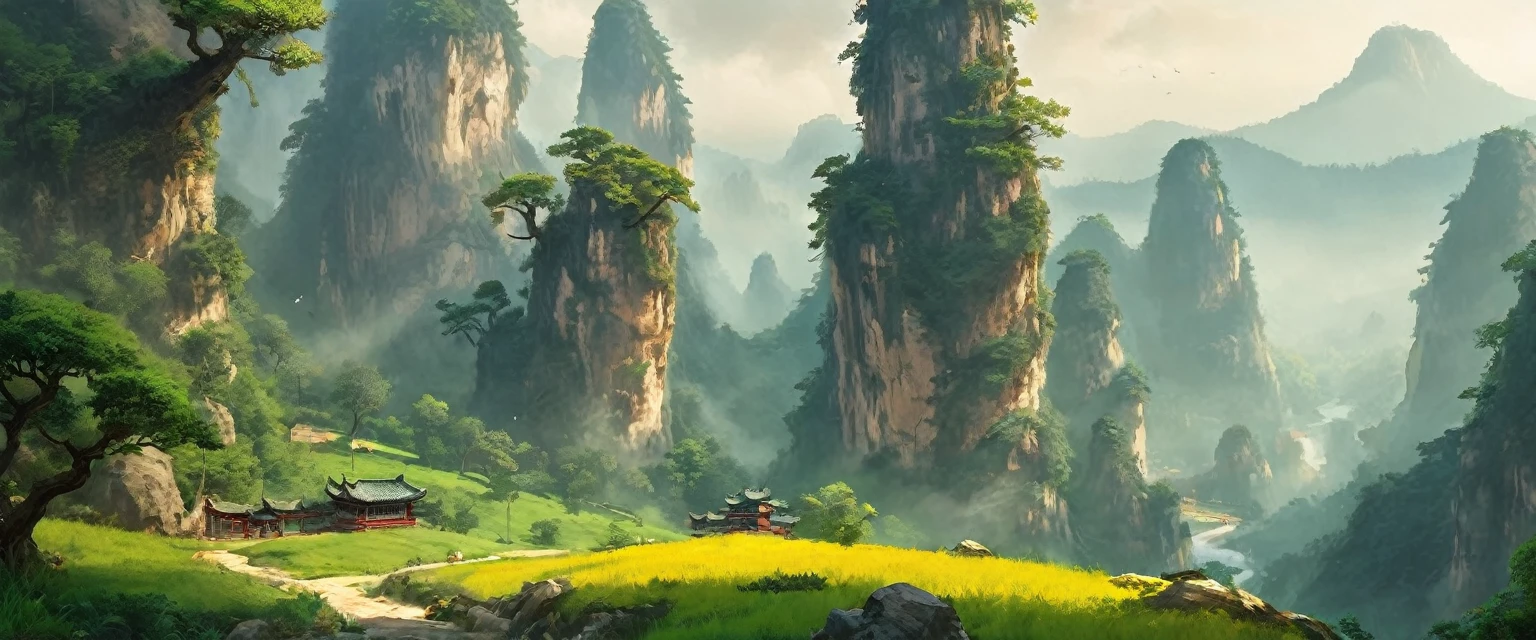 tmasterpiece,Best quality at best,high high quality,the Extremely Detailed CG Unity 8K Wallpapers,A charming dream scene in Zhangjiajie,towering trees,Glowing mushrooms and hidden fairy canyons,Creates a mysterious and captivating feeling,artstation,digital illustrations,complex,Uptrend,pastel colour,oil painted,award winning photography,bokeh,depth of fields,HDR,blooms,color difference,Reality,The is very detailed,ArtStation Trends,CGSociety trends,complex,high detal,dramaticidjourney Art