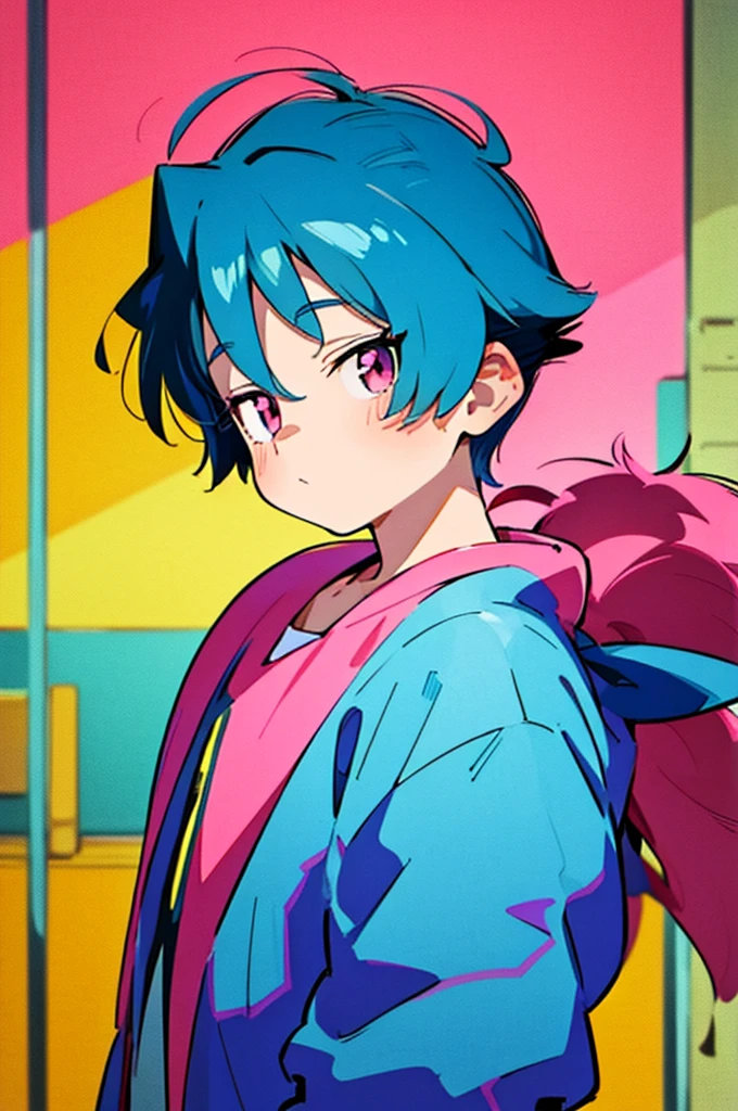 anime mature boy, looking straight ahead, anime aesthetic, 9 0 s anime aesthetic, young anime man, lofi artstyle, lofi aesthetic, 90s anime art style, lofi girl, Boy Anime, in the art style of 80s anime, anime vibes, lofi art, 90's anime style 