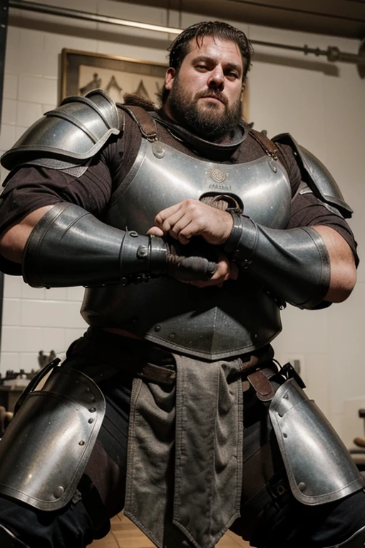 best quality, unity cg, masterpiece, hyper realistic image of extremely handsome 30 year old man, muscular, messy black hair, dressed like a barbarian, leather loin cloth, fur cape, torn clothes, cloth pieces, battle axe in one hand, sitting on an anvil, at a smithy, perfection, sexy, accidental exposure, perfect penis, ((dripping precum)), cum string between fingers, pov from below, camera on the floor, looking at camera, full body, fill frame, highly detailed, intricate details, sharp focus, dynamic lighting, dynamic shadows, no watermark