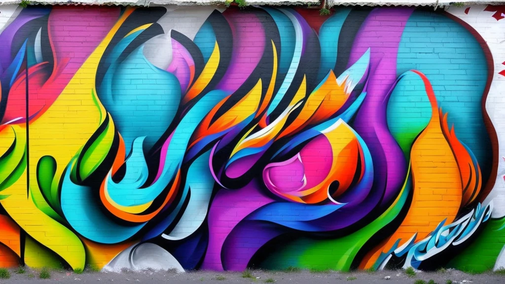 A wall, with ultra-realistic graffiti, in the style of wynwood walls