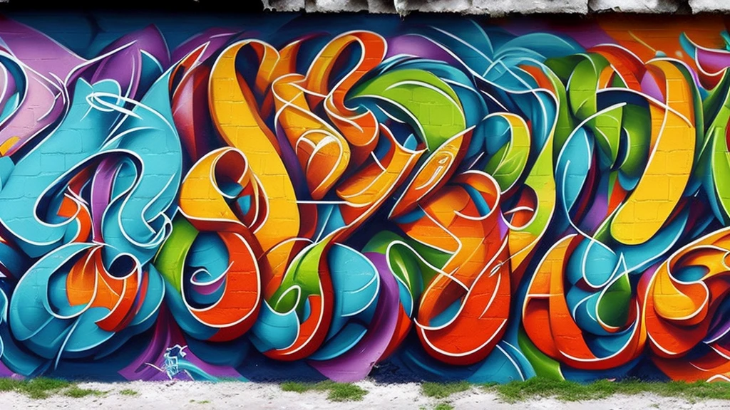 A wall, with ultra-realistic graffiti, in the style of wynwood walls