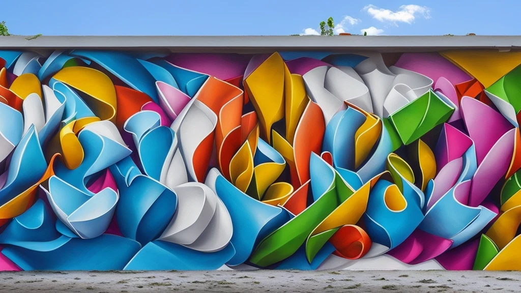 A wall, with ultra-realistic 3D graffiti, in the style of wynwood walls, no bright colors