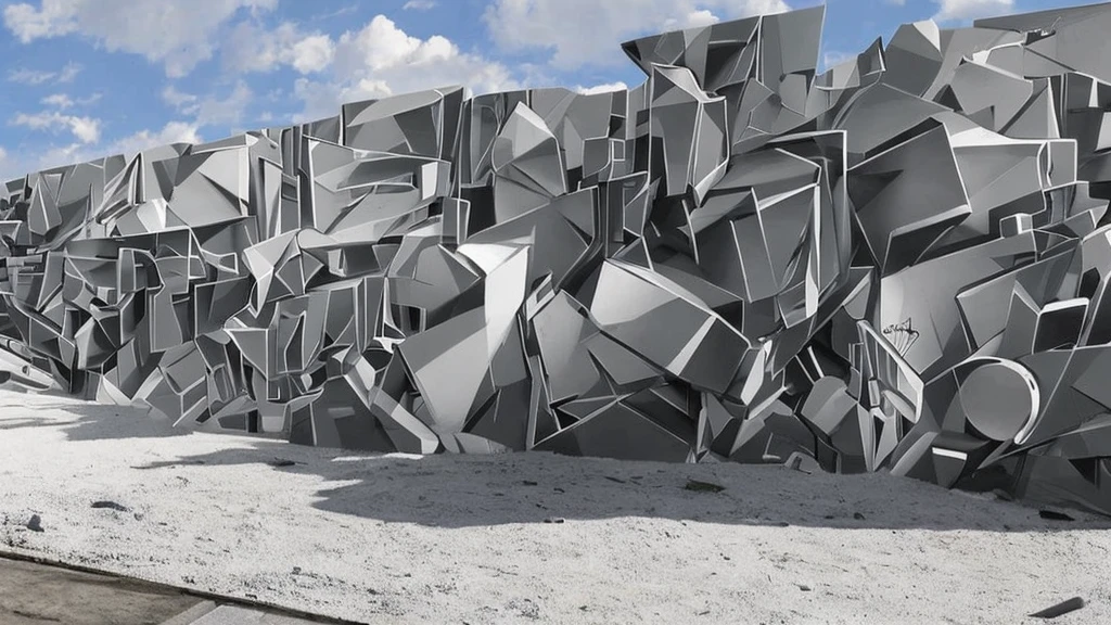 A wall, with ultra-realistic 3D graffiti, in the style of wynwood walls, no bright colors