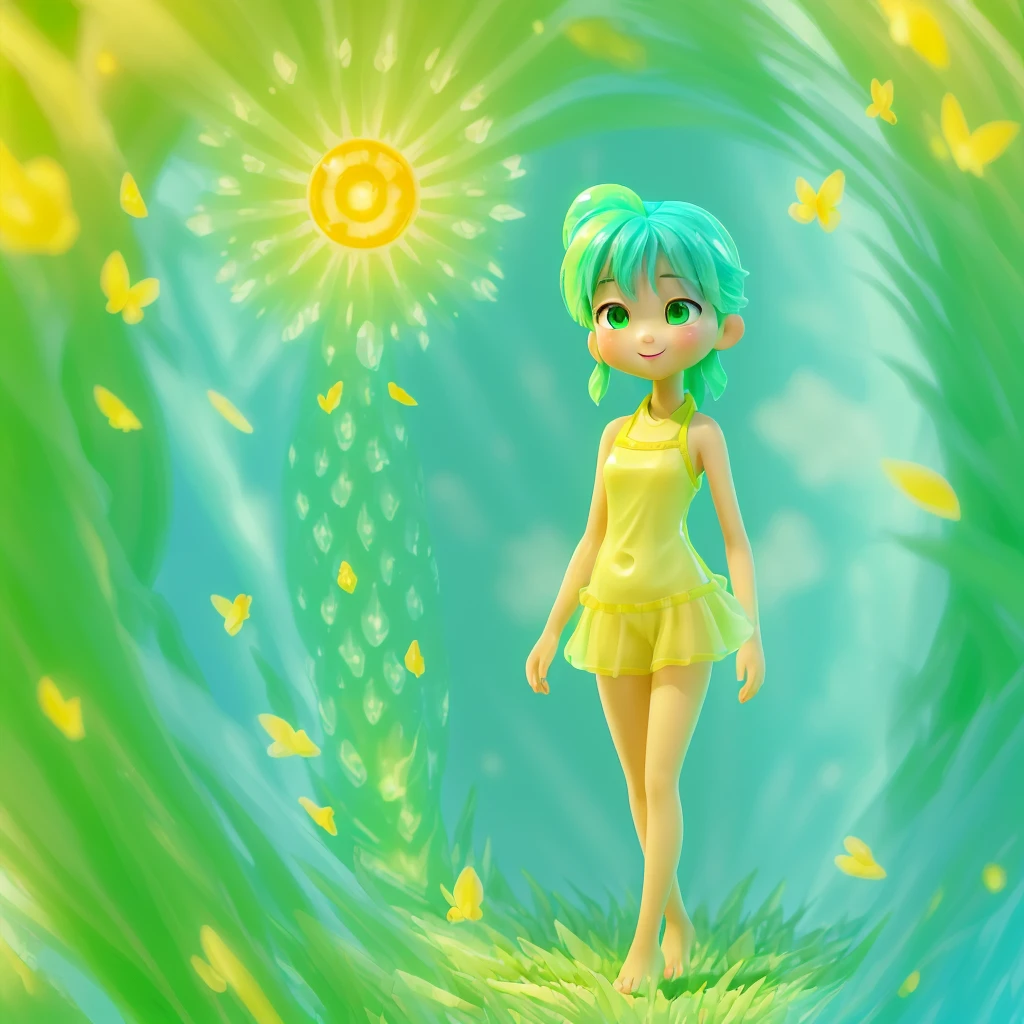 Summer vacation Shining clear々Shii It gives you a positive feeling that makes you feel good。 Nature only images Image of yellow, green and clear blue People are removed from the image