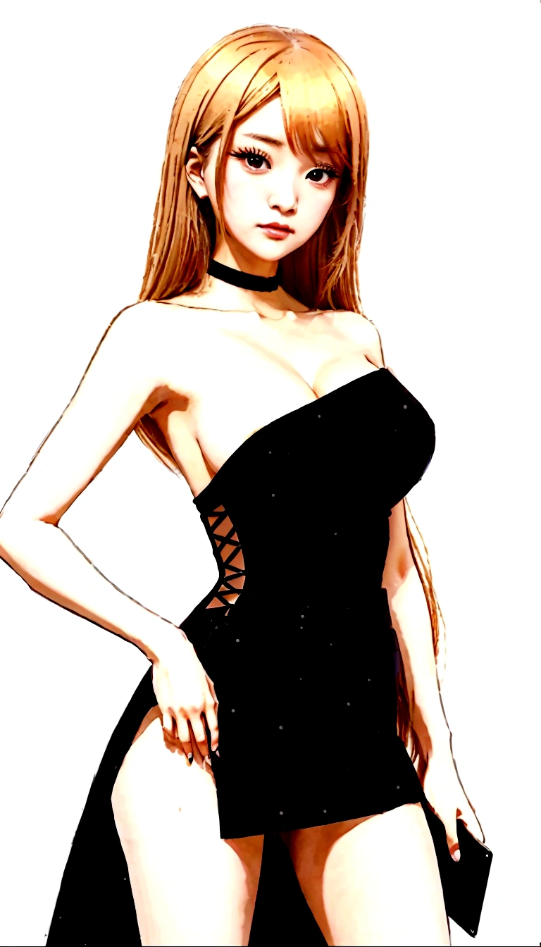 a woman in a black dress with a black purse, anime girl wearing a black dress, ( ( marin kitagawa # ) ), marin kitagawa *, seductive anime girl, marin kitagawa, she is wearing a black dress, beautiful alluring anime woman, glamorous marin kitagawa, anime woman, beautiful anime woman, in dress