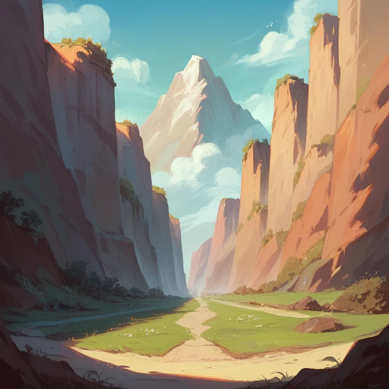 A landscape with the Andes in the background and a group of patriots gathered in the plaza. That the drawing is similar to the animes