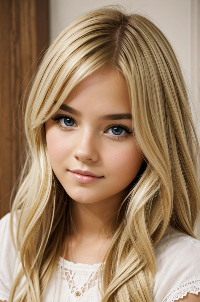 Make me a cute blonde girl