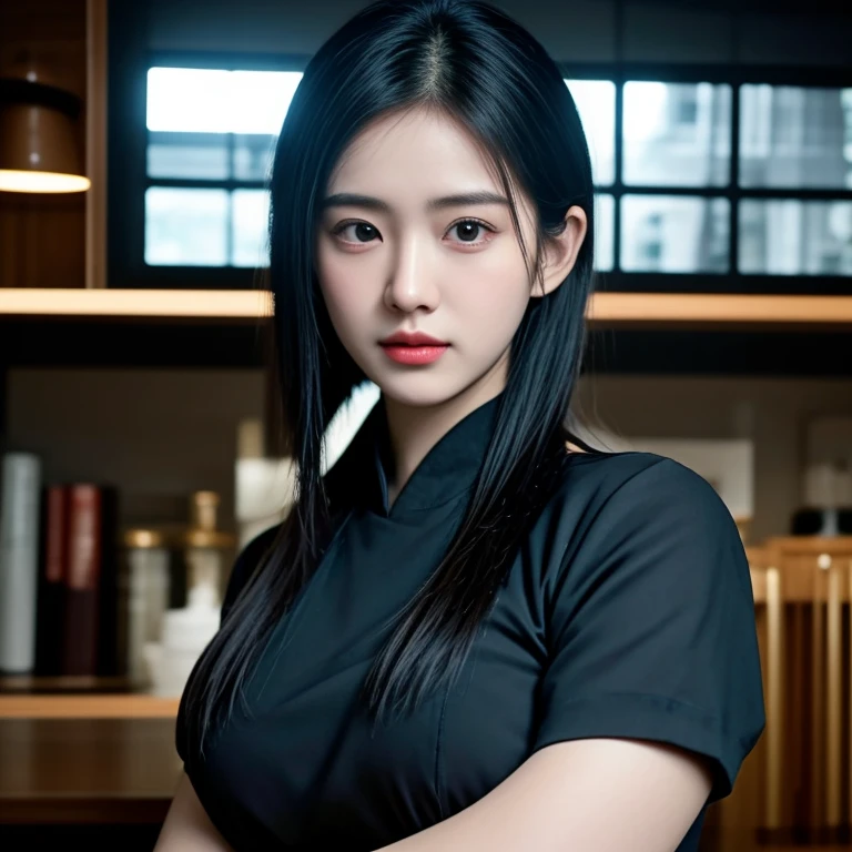8k images, Shot with a high quality Fuji 45 camera., Pixels, best quality, Masterpiece:1.2), (realistic, photo-realistic:
1 woman,cute, ผู้หญิงlong hairชาวเอเชียตะวันออกเฉียงใต้ที่มีใบหน้ากลม, Open the aperture wide., professional lighting, Sony A7R4, 50 mm sitting lens. 2 long hairชาวเอเชียตะวันออกเฉียงใต้ที่มีใบหน้ากลม,  Large bust measures 36 inches., Warm light, long hair,black eyes,abdominal muscles, The body is beautiful and strong., thick hips, rounded chest, (digital painting, HDR, high contrast), 3d, 8K, 45,000,000 pixcls,,