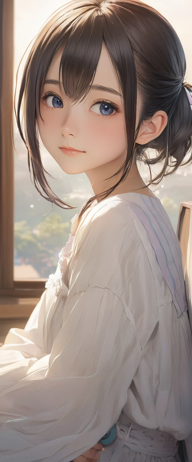 (masterpiece, Highest quality:1.2), One girl, alone,bony body、15 years old、Anime Style