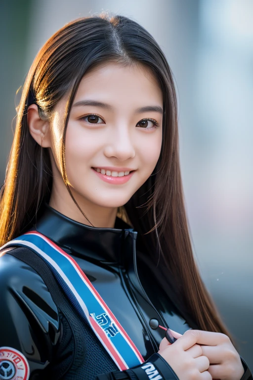 (RAW Photography:1.2)、top-quality、a beautiful detailed girl、tight water suit、latex wet suit, a smile、Twin-tailed、extremely detailed eye and face、beatiful detailed eyes、huge filesize、hight resolution、hight resolution、8k wallpapenely detail、Highly detailed ticker uniform 8k wallpaper、Light on the face、movie lighting、16-year-old girl、sexy  pose、(photorealisim:1.4)、illustratio、surrealism、 frombelow、super detailing、​masterpiece