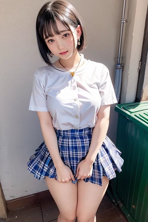 Beautiful illustration、top-quality、超A high resolution、Professional、Cute little girl s、a junior high school student、夏天、skirt by the、dance