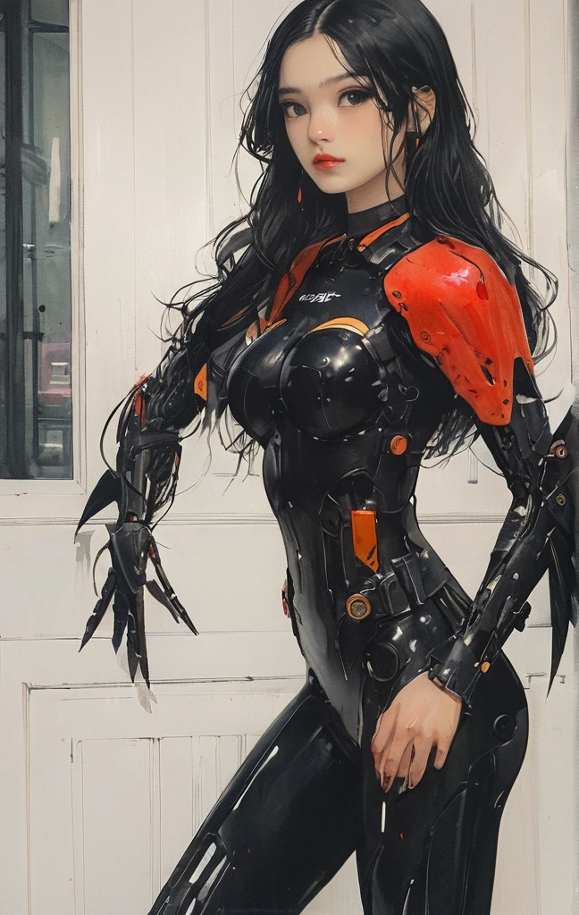 tartan scarf around neck, perfect proportions, anatomically correct, (head to toe: 2.0), (full body image: 2.0), 1girls, solo, (Casshern: 1.6), extremely stylized, deviant art, masterpiece, highly detailed, turquoise eyes, detailed eyes, expressive detailed eyes, wide eyed, detailed pupils, futuristic, ((1950s scifi helmet)), ((pointy helmet)), Rubber Gloss, white pants, blush, (white rubber skinsuit:1.4), white boots, blush, red rocket and cloud background, small breasts, ((nipping out:1.4)), (((nipping out))), lots of freckles, super textured detailed skin, entire body image, full body shot, nvinkpunk, professional photograph of alexander_skarsgard,