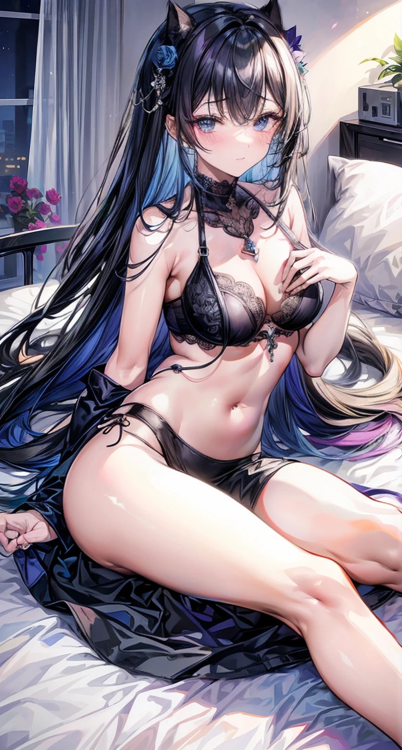 A boy lies in a bed at a transgender hospital.,The operation was successful,Become beautiful and charming,Idol sister wearing black silk