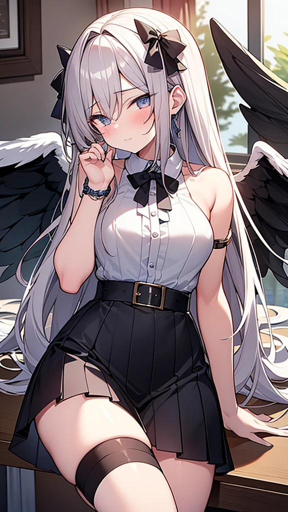 {{The lustful angel takes over the body of a high school girl and transforms the high school girl&#39;s face into that of an angel, Intense vaginal sex with a high school girl&#39;s boyfriend}}, High school girl angel having intense vaginal sex with a man, Bouncing Big Tits, (See-through:1.3),White Seraphim,Sailor suit, White Theme,, Sailor suit, View your viewers,  Insanity, Disheveled long hair, Beautiful attention to detail,Hair shines,Elevation,Blue sailor collar, Firm breasts,A light smile,Partially, Intense vaginal sex with a man, ((Intense vaginal sex with a man: 1.5)), Cowgirl Sex, NSFW