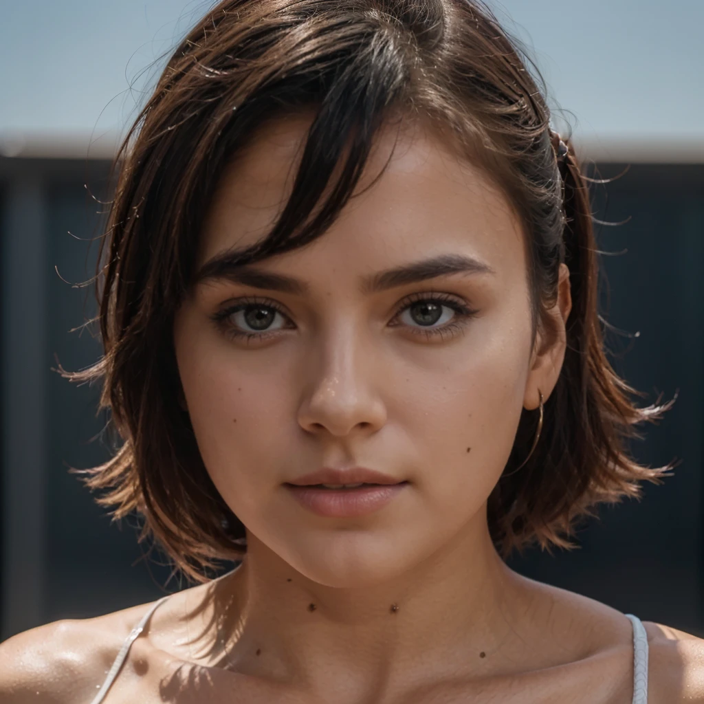 "(best quality,4K,8K,high resolution,head of&#39;artwork:1.2),ultra-detailed,(realistic,photorealistic,photo-realistic:1.37),portrait,wife,white dress,Gold Belt,Long wavy hair,beautiful detailed eyes,beautiful detailed lips,expression douce et douce,Sunlight filters through the trees,serene garden background,subtle shadows,plis de tissu délicats,pose gracieuse,palette de couleurs sobres qui joue au football