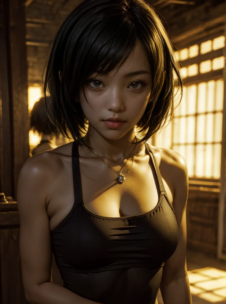 Yuffie&#39;coiffure, ((Yuffie has sex with a man in cowgirl position:1.99)), (realisitic, highest quallity, high resolution, real photos of women:1.57), realisitic, (menina de 15year old=Yuffie in cowgirl position:1.7), curved body, anatomically correct body, (headband, green sleeveless turtleneck, shoulder armor, arm guard, shorts:1.87), Beautiful navel, (slim body shape:1.7), The nostrils are not visible, (Yuffie&#39;the lower part of the body is exposed:1.97), very small nose, Yuffie spreads her legs and mounts the man in cowgirl position., Waist slender, beautiful thighs, Beautiful feet, Beautiful representation of the vagina, (The penis is in the vagina:1.74), (The body is wet with lotion), Detailed representation of the vagina, beautiful girl has sex with a guy, Selim, (exact members:1.99), Yuffie&#39;the small face is beautiful, (Final Fantasy VII), (Put your hands behind your head:1.5), (slightly open lips), Beautiful woman has sex with a man in cowgirl position, (Yuffie the idiot):1.97), ((a man exposes his penis:1.74)), Yuffie has the cutest face, Yuffie, 15year old, ((high green throat:1.7))