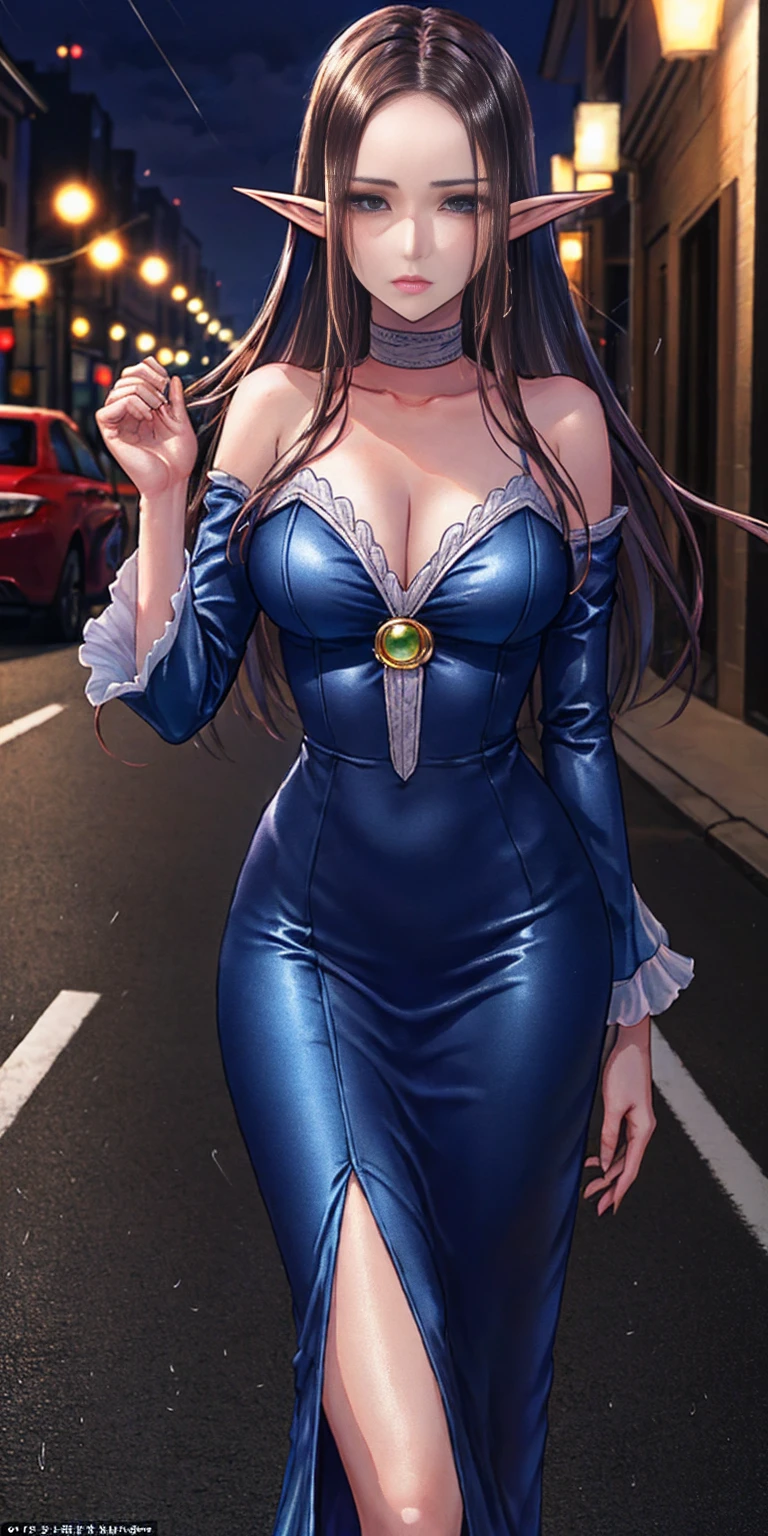 Setting: Atmospheric Street Background (Think bustling city street at night with neon lights and rain, a foggy alleyway, or a deserted highway at dusk) - Choose the specific atmosphere you desire. Character: Appearance: Ultra Quality - High level of detail and realism Shiny Skin - Glowing and healthy Long wet Hair - Flowing down the back Narrowed Eyes - Focused and intense expression (sharp or piercing) Attire: Long Dress - Elegant and flowing Pose: Fingers Crossed - A gesture hinting at hope, nervousness, or even making a wish. Accessories: Sunglasses - Adding a touch of mystery or coolness (consider the style of sunglasses to match the overall mood) Additional Notes: Consider adding details about the character's posture (standing tall, leaning against a wall, etc.) to enhance the scene. The quality of the image is 8K or Cinematic elf woman praying hands