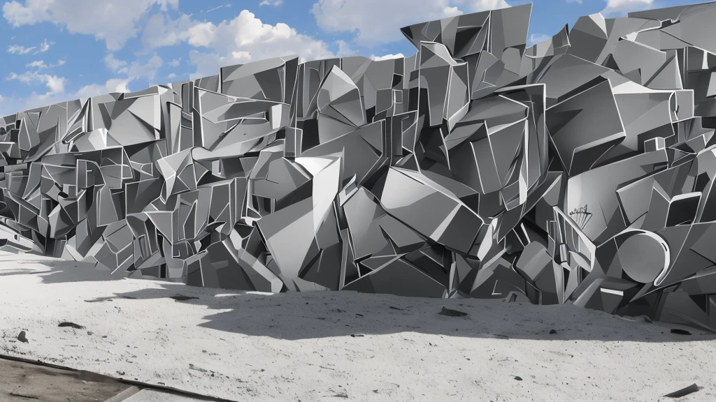 A wall, with ultra-realistic 3D graffiti, in the style of wynwood walls, no bright colors