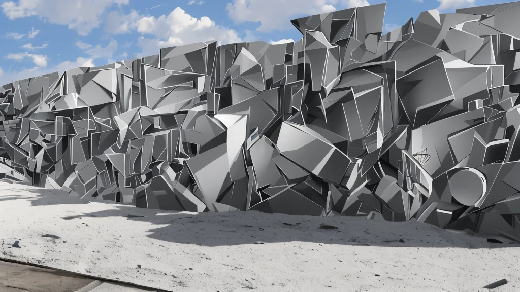 A wall, with ultra-realistic 3D graffiti, in the style of wynwood walls, no bright colors