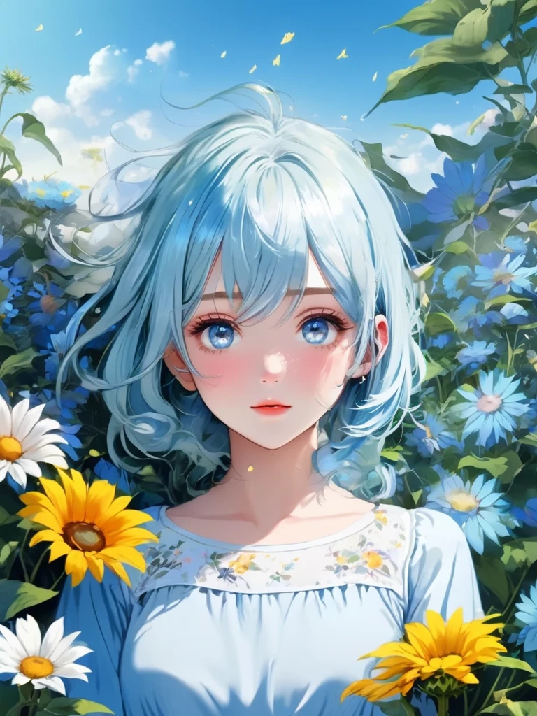 Light blue hair