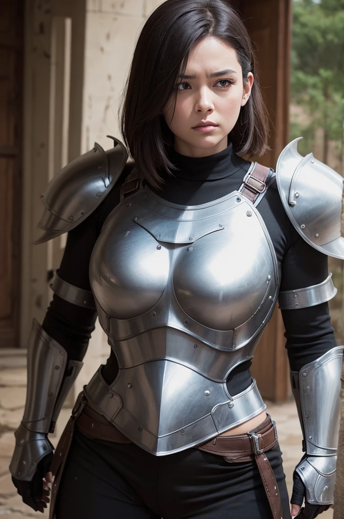  -I need sturdy armor that doesn&#39;t limit my movements, with mainly torso protection, shoulders and forearms, with the material with the best resistance due to density and with Corinthian details made of dragon