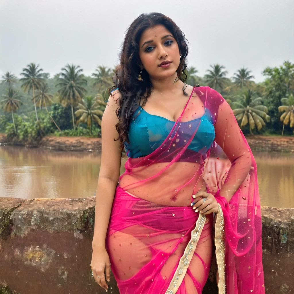 photo of a thick woman, slut, sassy saree , wearing a blue sleevesless((Sleevesless Bengali Saree)) transparent saree , pink blouse, massive , tightly blouse, saree between , massive milkers , , blouse, bubble matte background, navel, RAW photo, 8k uhd, dslr, soft lighting, high quality, film grain, Fujifilm XT3,1girl big breast, widehips, thick curvy, milf wearing pink blouse and transparent white fishnet saree, sexy saree, navel exposed, sleevesless saree, hands behind head, pose, head slight up, suggestive pose, adult movie, photo, thick milf, makeup, lipstick, bimbo lips, sexy chin shelf pose, massive round breast , hoichio, adult web series, bengali actress, huge breasts, venus body type,,saree model, exotic movie, moving rating:explicit, full body, river side, coming out from river, completely wet saree, clothes, hair, wet face from water, hands up, on head, full body out of river, knee in river, sexy pose, most explicit expression, soft porn, complete expose navel, tiny saree cloth on upper body, bimbo, fake lips, bitch, adultry, saree


 