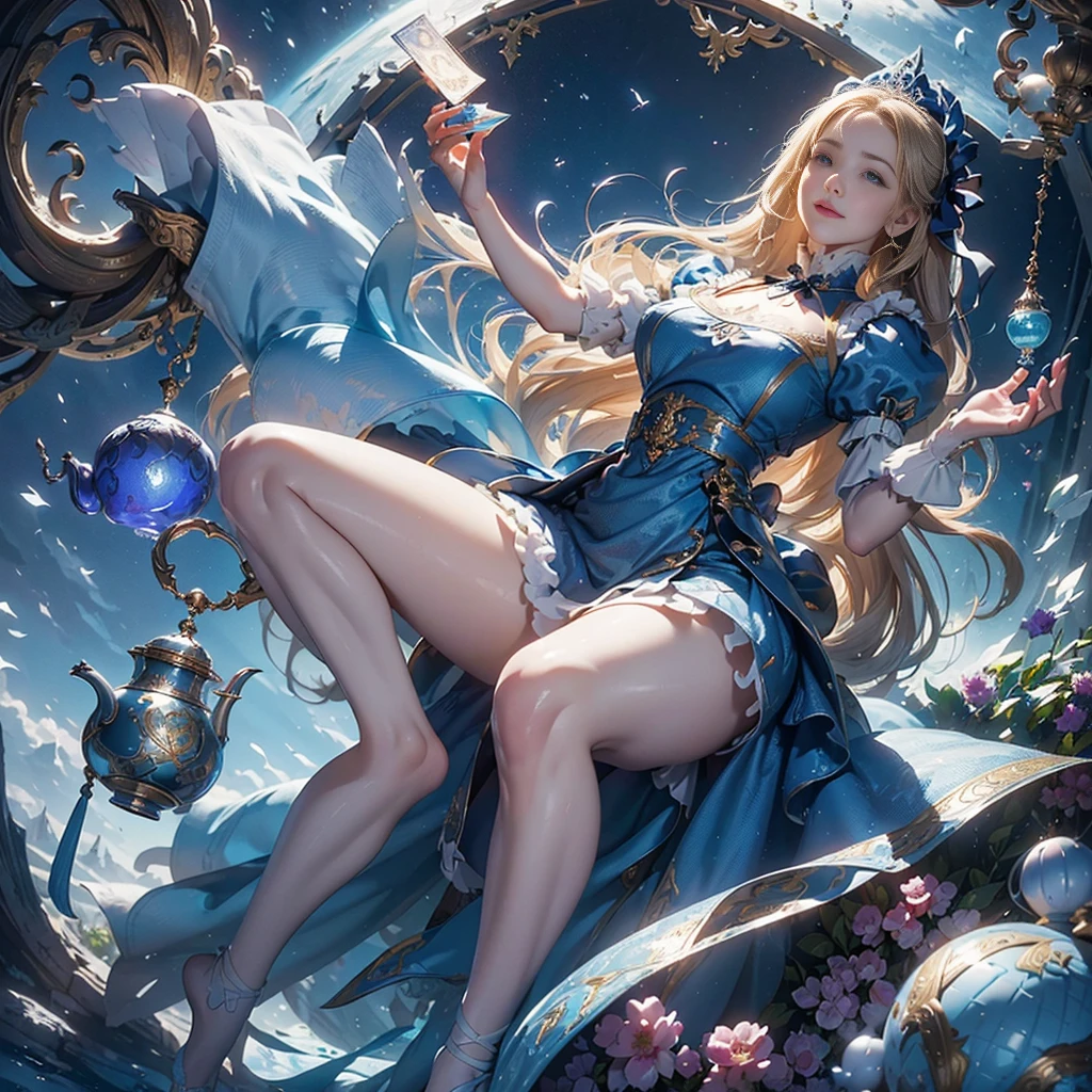 a  girl，full full body，a stunning interpretation of nike high heel shoe sneaker, made of jellyfish, advertsiement, solarpunk, highly detailed and intricate, Golden ratio, Very Colorful, hypermaximalist, gorgeou, Luxury, Gorgeous crystal palace, CG rendering European style, Overlooking, fairy tale, rose surround, lighting effect, Heavenly, Starry sky, Super detail, illustration, 4K, Unreal Engine, ethereal cloud, HD..