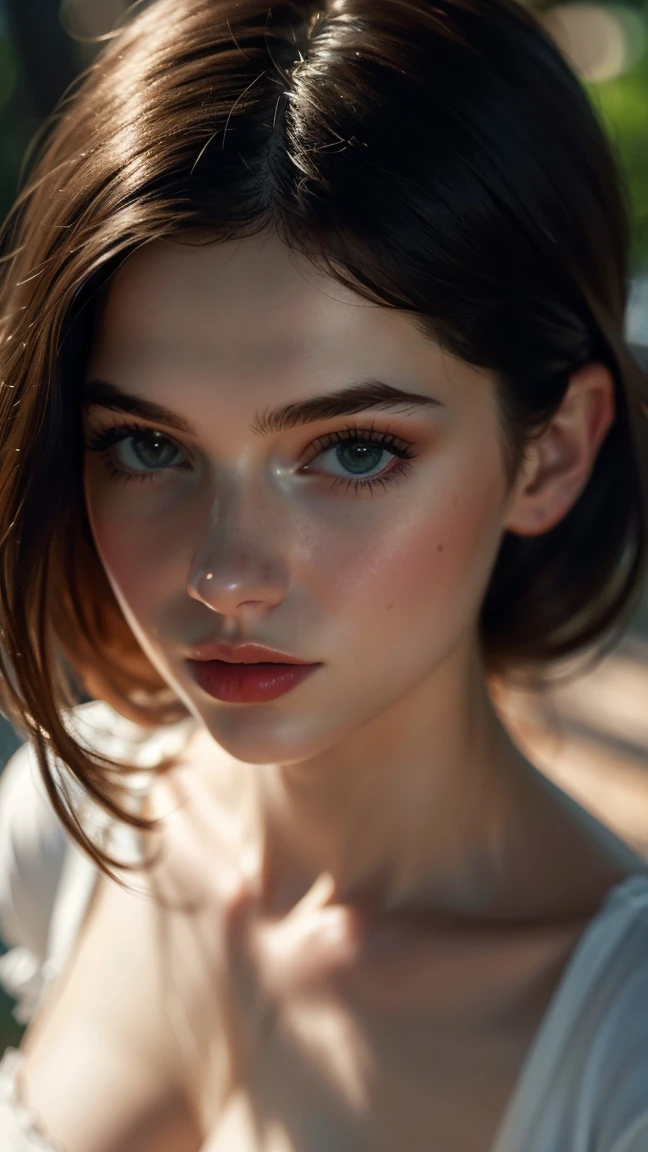 (((ultra realistic))) photoshot, work of art, maximum quality, (pale skin), (Rosto e olhos ultra detailds:1.3), 1 girl, 9 anos, on a t-shirt, (eye make up, mascara) , ((Detailed big lips)), ((offwhite волнистые волосы)), ((Chyolka)) , (natural breasts), Waist slender. ((posando)), sessão de photoshots, studio (soft lighting), (The play of light and shadows), Depth of field, bokeh, (Special attention to skin details: 1.2), Detailed leather texture, skin pore. (Airy frame atmosphere. Color range - delicate, Ablaze, offwhite, Tons rosa), dr, ((Film grain)), ((lightning strikes)), ((sheen)), ((portraite, Close to the camera)) , ultra detaild, 