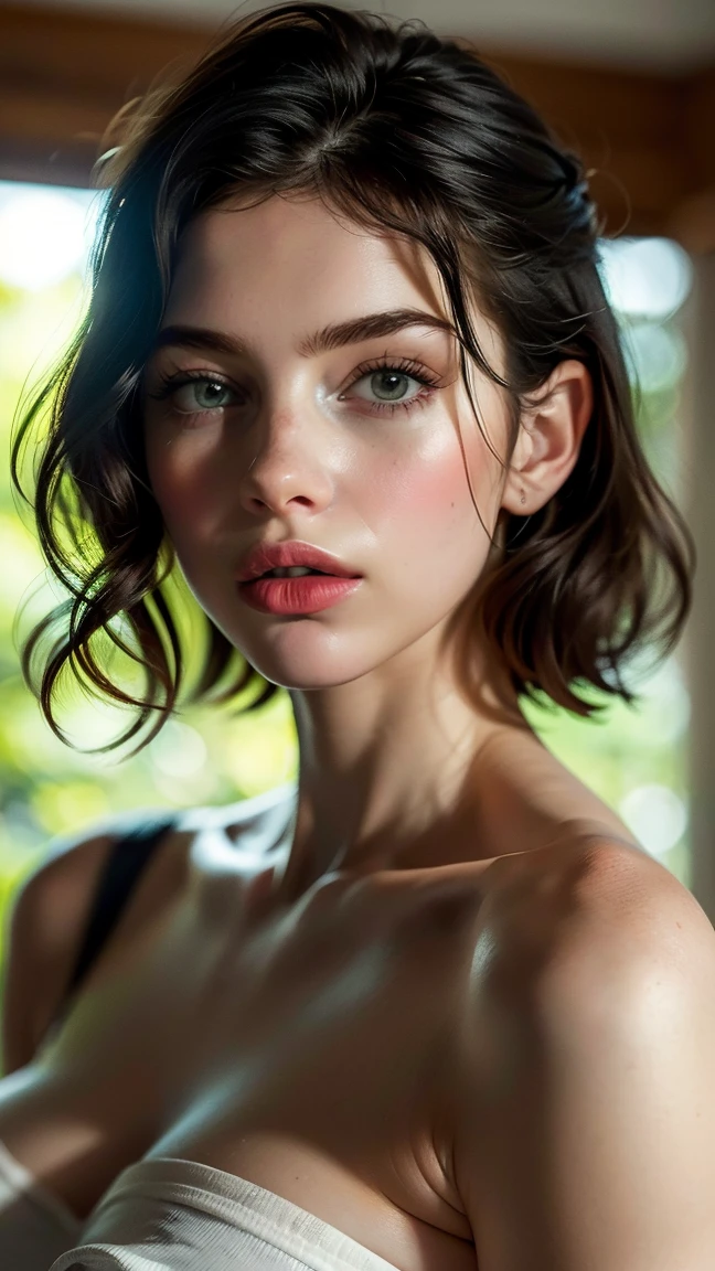 (((ultra realistic))) photoshot, work of art, maximum quality, (pale skin), (Rosto e olhos ultra detailds:1.3), 1 girl, 9 anos, on a t-shirt, (eye make up, mascara) , ((Detailed big lips)), ((offwhite волнистые волосы)), ((Chyolka)) , (natural breasts), Waist slender. ((posando)), sessão de photoshots, studio (soft lighting), (The play of light and shadows), Depth of field, bokeh, (Special attention to skin details: 1.2), Detailed leather texture, skin pore. (Airy frame atmosphere. Color range - delicate, Ablaze, offwhite, Tons rosa), dr, ((Film grain)), ((lightning strikes)), ((sheen)), ((portraite, Close to the camera)) , ultra detaild,