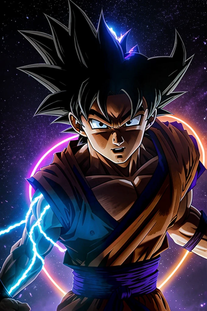 Goku with purple led lights
