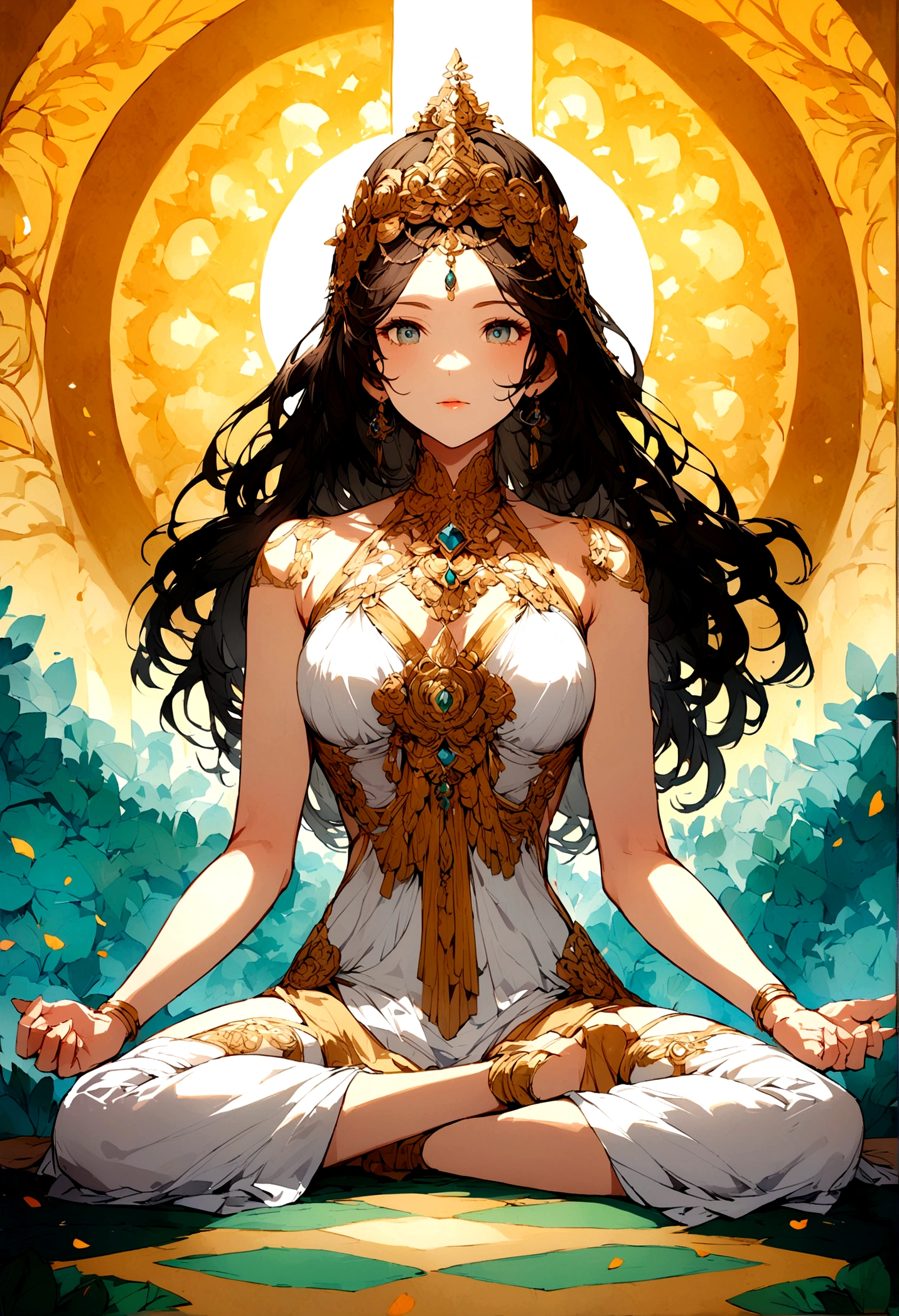 create a girl for meditation