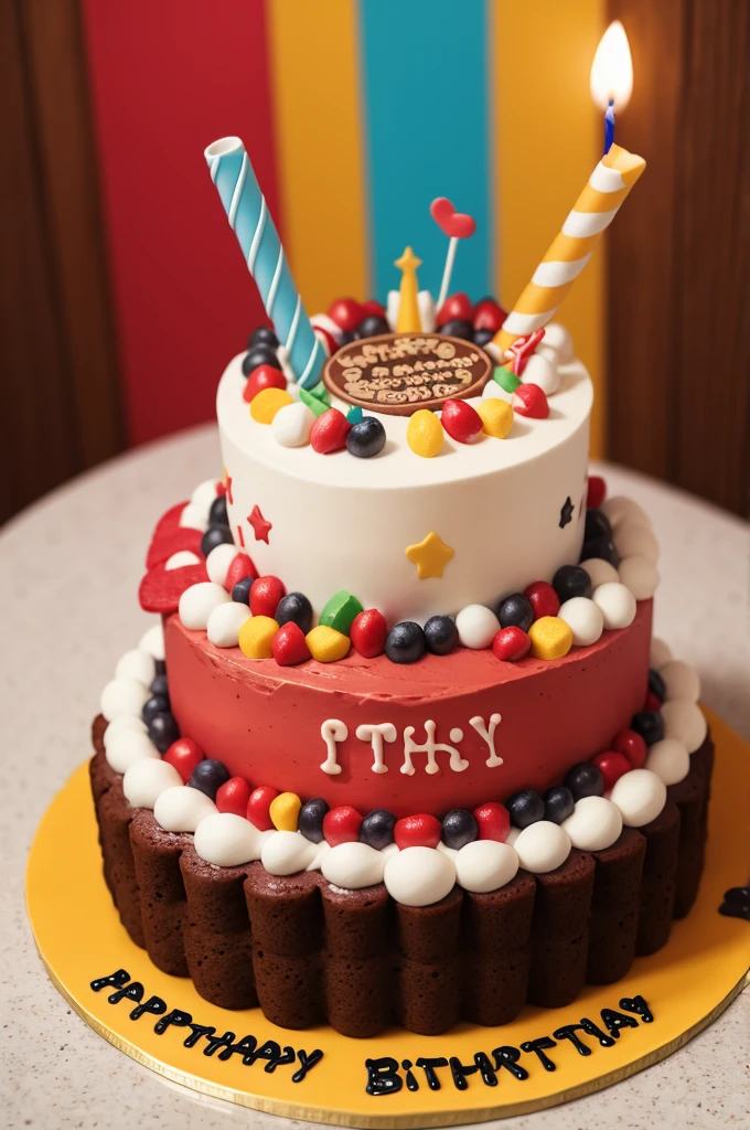 Drinks themed birthday cake