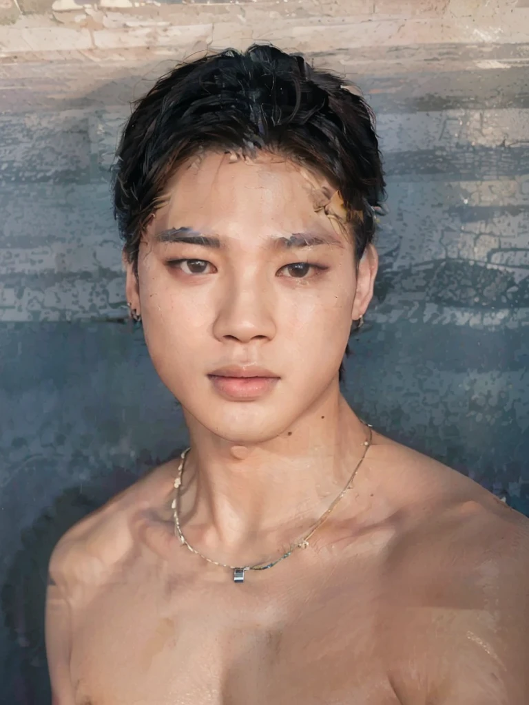 a beautiful young asian man with intense eyes, mesmerizing facial features, elegant and graceful pose, striking dynamic expression, kpop idol Jimin, high quality detailed portrait, photorealistic, award winning cinematic lighting, dramatic colors, moody atmosphere, hyperrealistic, exquisite details
