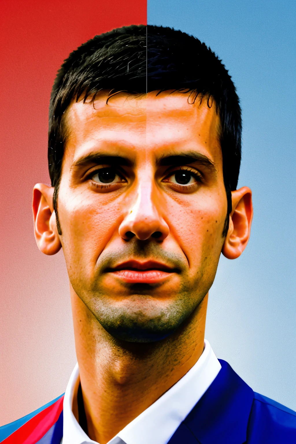 create an image of Novak Djokovic pop art style hope obama style