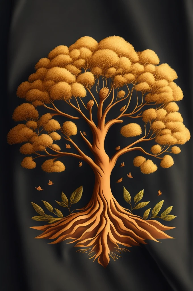a walnut tree, t shirt design, rzminjornada, vectorial art