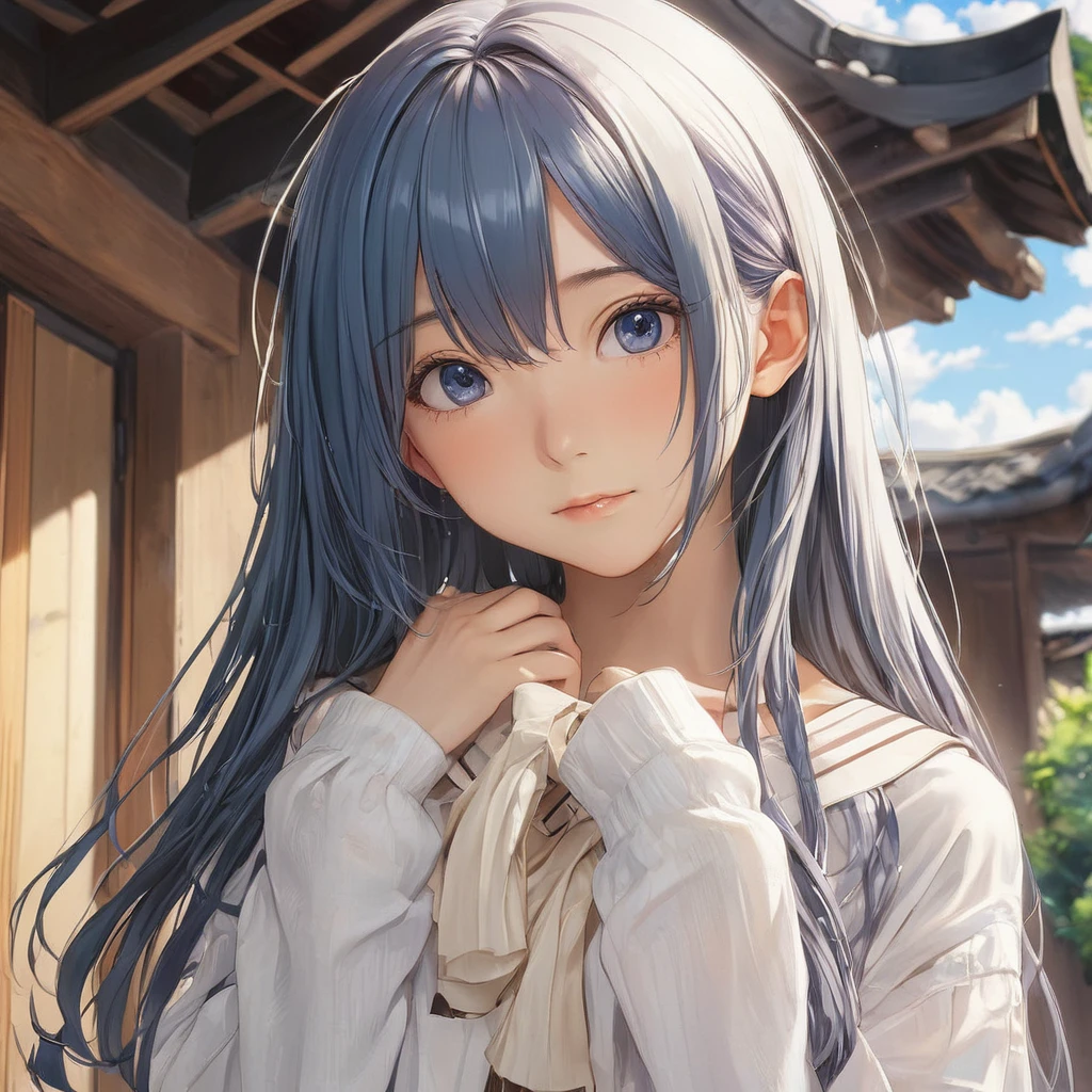 (masterpiece, Highest quality:1.2), One girl, alone,bony body、15 years old、Anime Style
