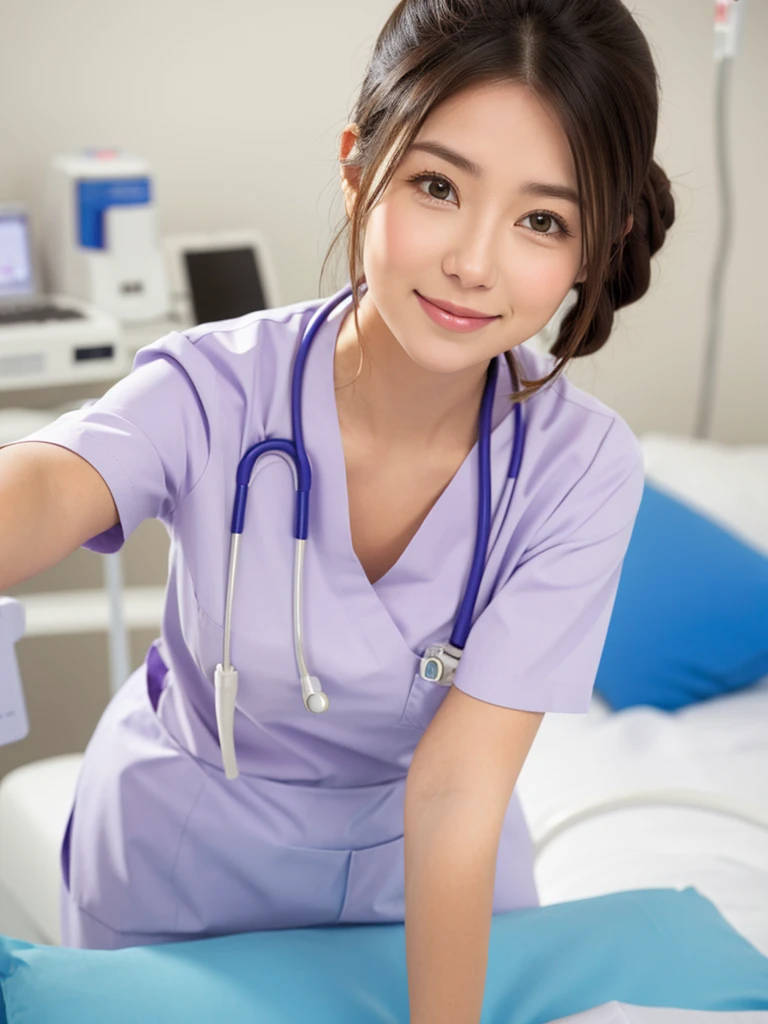 Cute nurse working at the hospital　