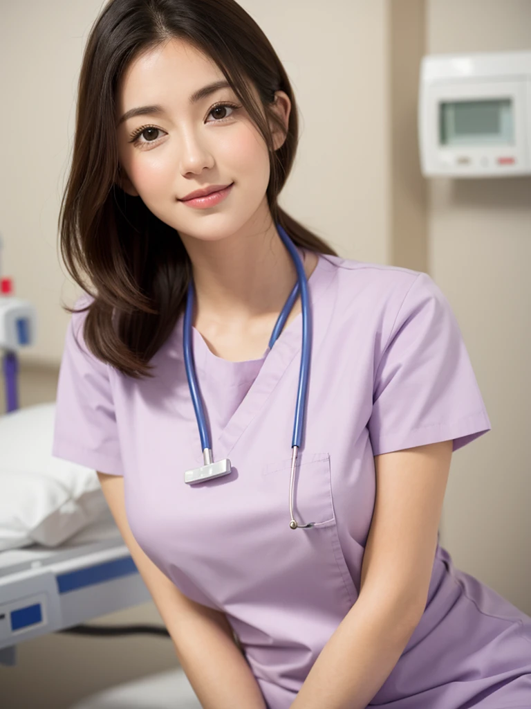 Cute nurse working at the hospital