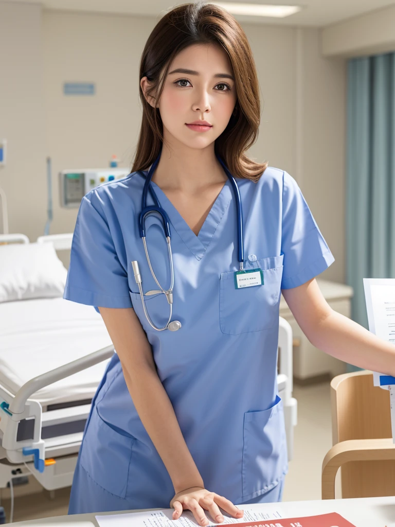 Nurse working at the hospital Realistic