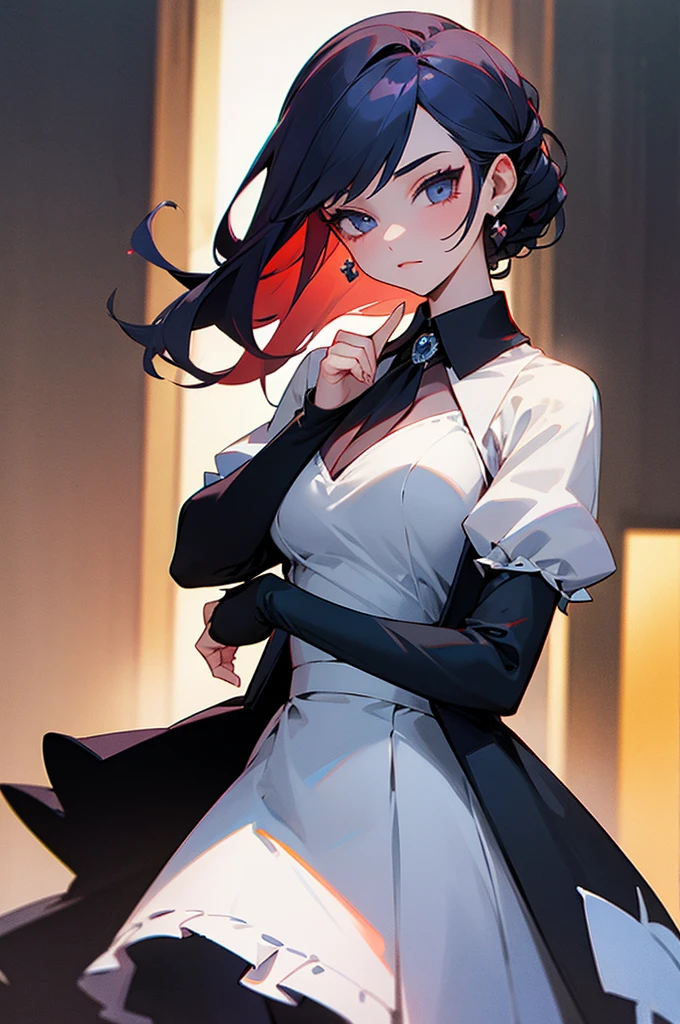 Beautiful girl, detailed dress, mafia