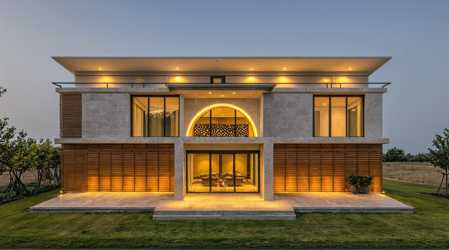 head of'artwork, High quality, best quality, authentique, great detail, En plein air, villa de plain-piedXL, credit group, style de maison moderne dans la rue ,stairs, white wall ,road,pavement, grass, trees, sky, nuvens, (day light:1.1)