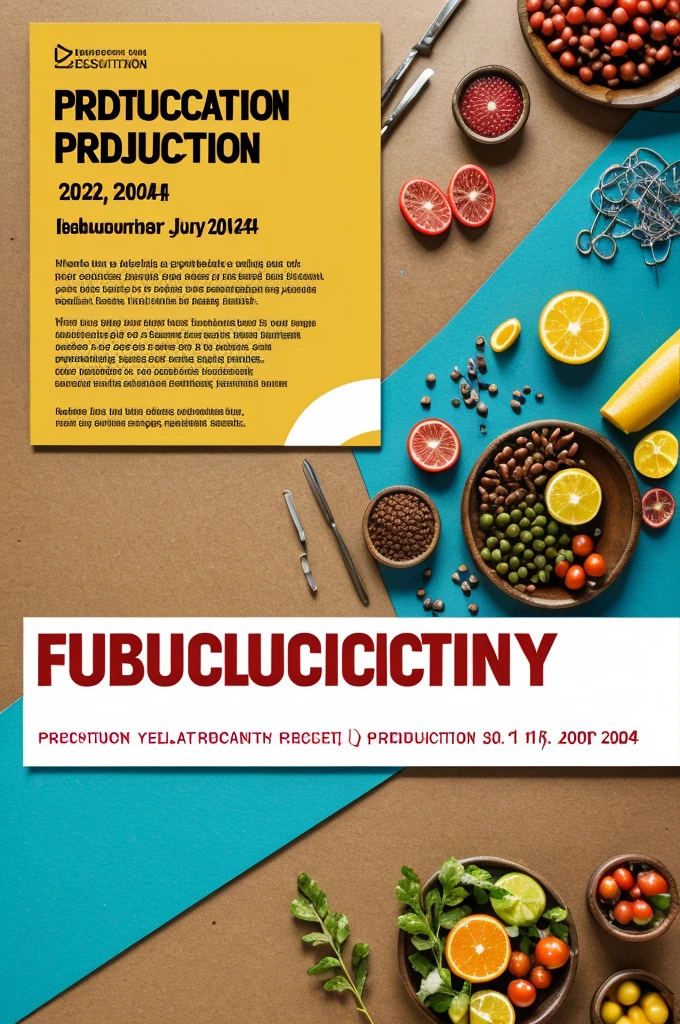 CoverTitle: Industrial food production Subtitle: February-July 2024 Author: CETIS student No. 110 Decoration: Use recycled paper to create a colorful design with food and laboratory images