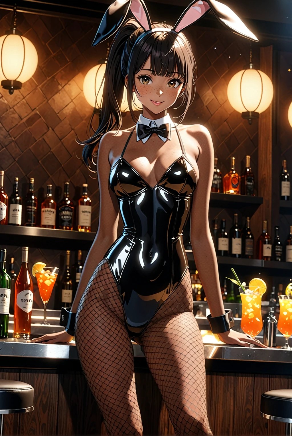 in the bar , Bunny girl , super sexy 