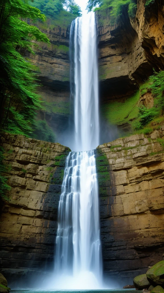 Wide waterfall