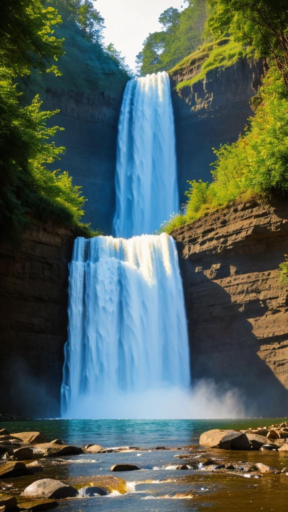 Wide waterfall