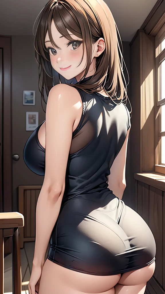 ((Highest quality、、masterpiece:1.3)), Upper Body、Long legs、Sharp focus:1.2, Beautiful woman with perfect figure:1.4、((:1.2)), (Big Breastsng big ass、Feminine body 、Smig:1.2), Face and skin texture crafted to the smallest detail、Fine-grained、double eyelid、25-year-old female、sexly、Casual wear