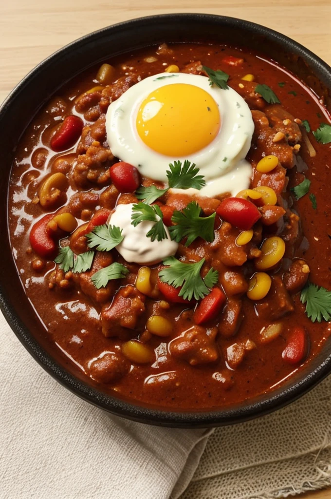 Make me a picture about the chili dish